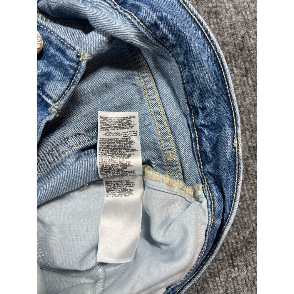 Old Navy Baggy Jeans womens 10 Blue Drapey Denim Cotton Preppy Mid-Rise Wide Leg - Picture 11 of 14
